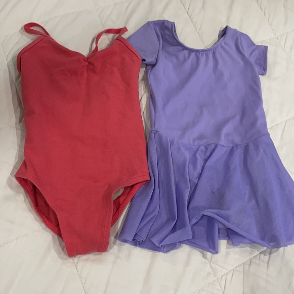 Toddler girls Balera dance leotards(pink and purple)